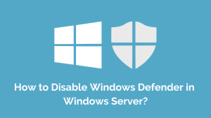 Disable Windows Defender in Windows