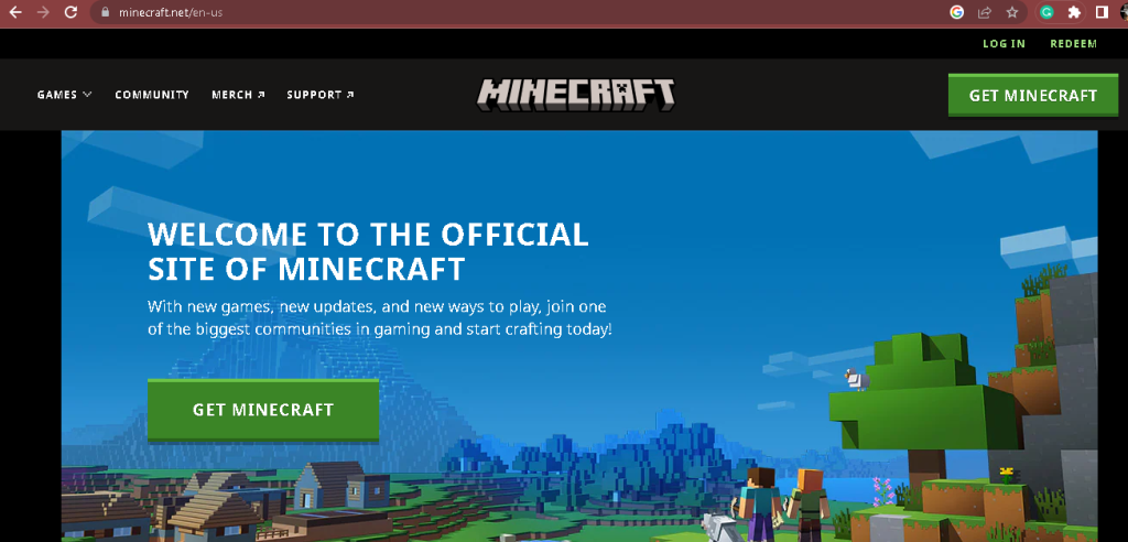 The official Minecraft site.