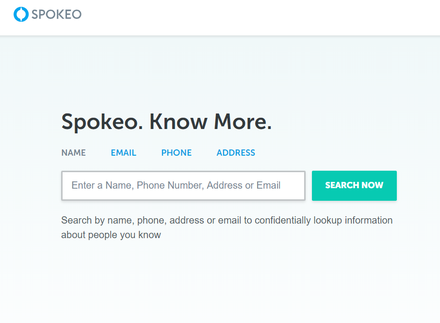 Spokeo Homepage Search