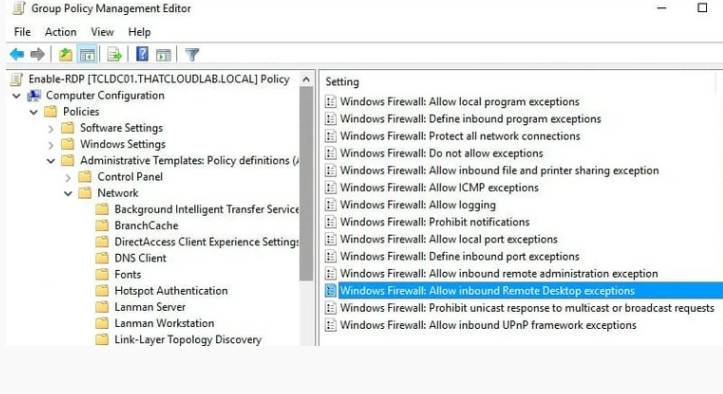group policy editor