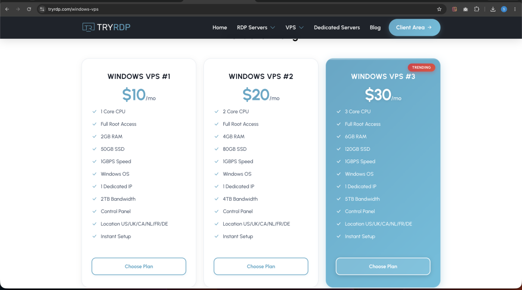 windows vps